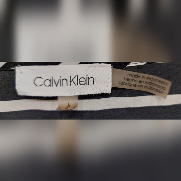 Calvin Klein Black and White Striped Women's Tunic - Picture 5 of 8